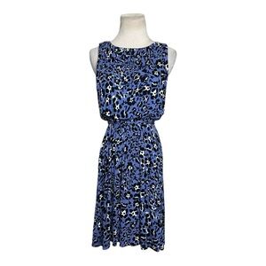LOFT Floral Fit and Flare Dress XS Petite